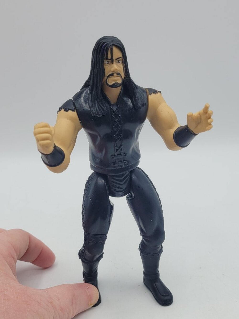 1998 Jakks WWF Grudge Match Kicking Action Undertaker 6in Action Figure